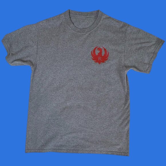 Vintage Ruger Firearms USA T-Shirt 2A Patriotic Graphic Gray Small - Picture 1 of 5